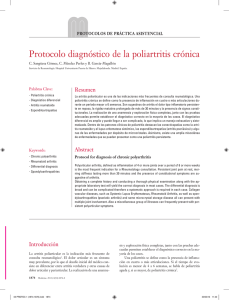 Protocolo diagnóstico de la poliartritis crónica