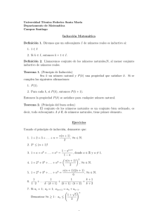 Inducción Matemática Definición 1. Diremos que un subconjunto I