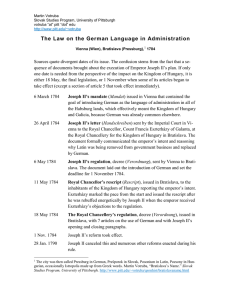 The Law on the German Language in Administration