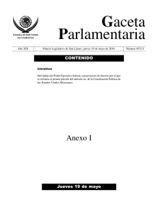19 may anexo I.qxd - Gaceta Parlamentaria, Cámara de Diputados