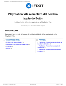 PlayStation Vita reemplazo del hombro izquierdo Botón
