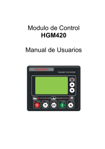 Modulo de Control HGM420 Manual de Usuarios