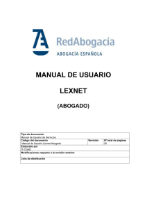 Manual de Usuario Lexnet - Ilustre Colegio de Abogados de Zamora