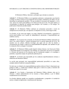 ESTABLECE LA LEY ORGÁNICA CONSTITUCIONAL DEL