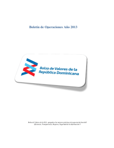 Boletín Anual 2013 - Bolsa de Valores de la República Dominicana