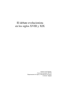 El debate evolucionista en los siglos XVIII y XIX