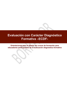 Evaluación con Carácter Diagnóstico Formativa –ECDF-