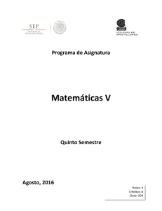 Matemáticas V - Colegio de Bachilleres
