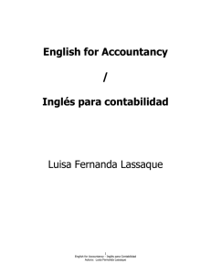 English for Accountancy - Inglés para Contabilidad