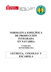 normativa específica de producción integrada en navarra lechuga