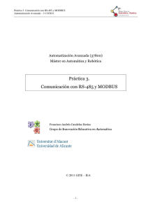 Comunicación con RS-485 y MODBUS