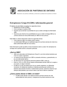 Estreptococo Grupo B (GBS): información general