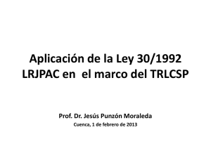 Aplicación de la Ley 30/1992 LRJPAC en el marco del TRLCSP
