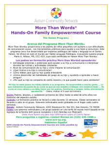 More Than Words® Hands-On Family Empowerment Course