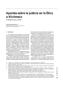 Apuntes sobre la justicia en la Ética a Nicómaco