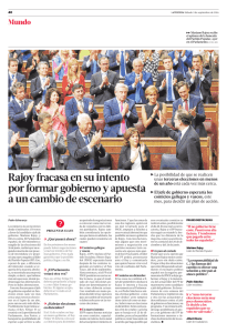 Mundo Rajoy fracasa en su intento por formar gobierno y apuesta a