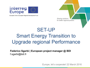 SET-UP Smart Energy Transition to Upgrade regional Performance