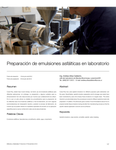 Preparación de emulsiones asfálticas en laboratorio