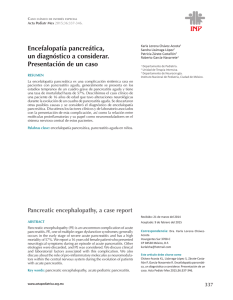 Encefalopatía pancreática, un diagnóstico a