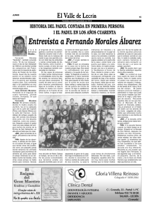 Entrevista a Fernando Morales Álvarez