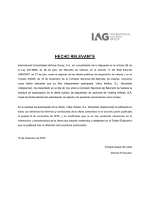 hecho relevante - International Airlines Group