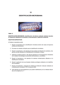 Tema 12: Identificación microbiana.