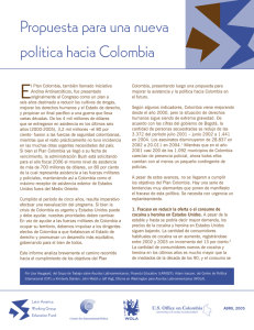 Propuesta para una nueva política hacia Colombia