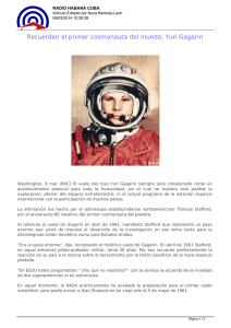 Recuerdan al primer cosmonauta del mundo, Yuri Gagarin