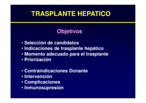 Indicaciones de trasplante hepático