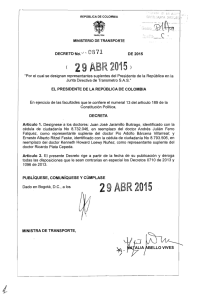 decreto 871 del 29 de abril de 2015