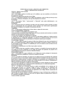 Código de faltas de la Provincia de Corrientes.