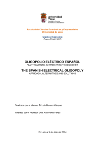 oligopolio eléctrico español the spanish electrical oligopoly