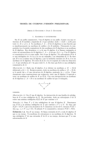 Jorge A Guccione y Juan J. Guccione 1. Algebras y extensiones Sea