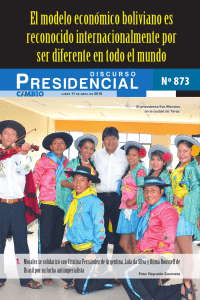 El modelo económico boliviano es reconocido internacionalmente