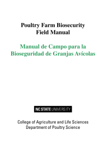 Poultry Farm Biosecurity Field Manual Manual de Campo para la