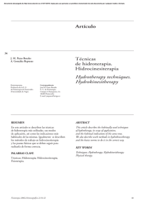 Artículo Técnicas de hidroterapia. Hidrocinesiterapia