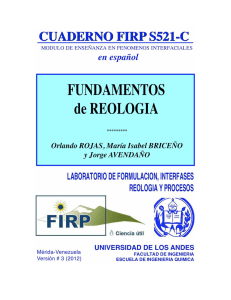 Fundamentos de la Reología - Laboratorio FIRP