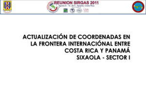 Actualización de coordenadas en la frontera entre Costa Rica y