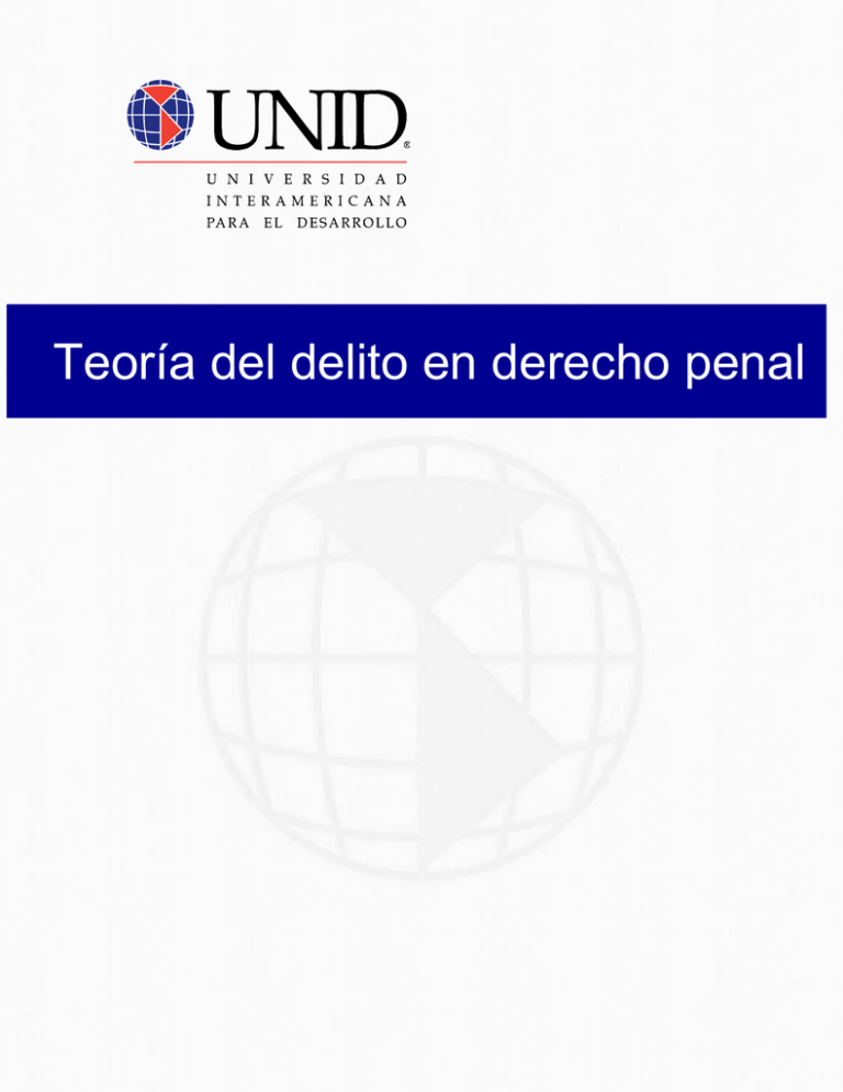 Teoría del delito en derecho penal