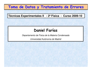 Toma de Datos y Tratamiento de Errores Daniel Farías