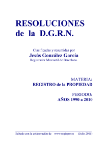 RESOLUCIONES de la D.G.R.N.