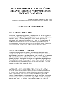 Reglamento Primarias Cantabria