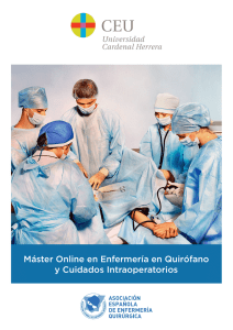 Máster Online en Enfermería en Quirófano y Cuidados