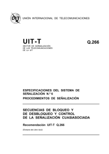 UIT-T Rec. Q.266 (11/88) Secuencias de bloqueo y de desbloqueo y
