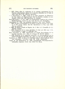 1957: Datos sobre la vegetación de la vertiente septentrional de los