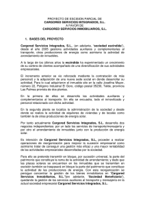 PROYECTO DE ESCISION PARCIAL DE CARGORED SERVICIOS