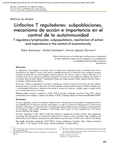 Linfocitos T reguladores: subpoblaciones, mecanismo de