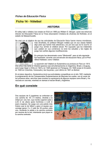 Ficha 14 - Vóleibol En qué consiste