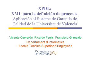 XPDL: XML para la definición de procesos. A li ió l Si d G í d