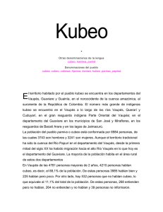 Estudios de la lengua Kubeo
